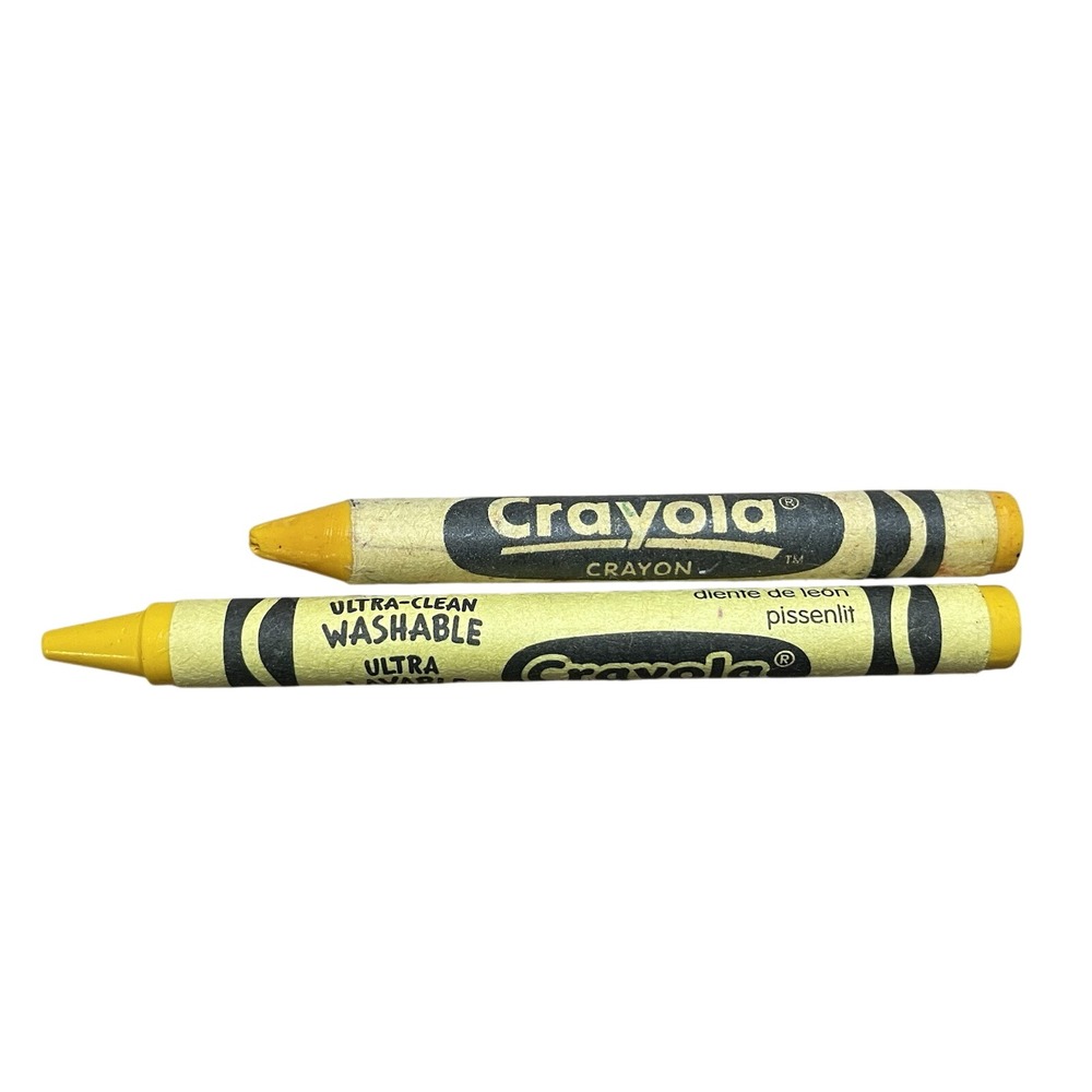 Crayola Dandelion Retired Crayons Lot of 2 Discontinued Yellow VHTF Collector